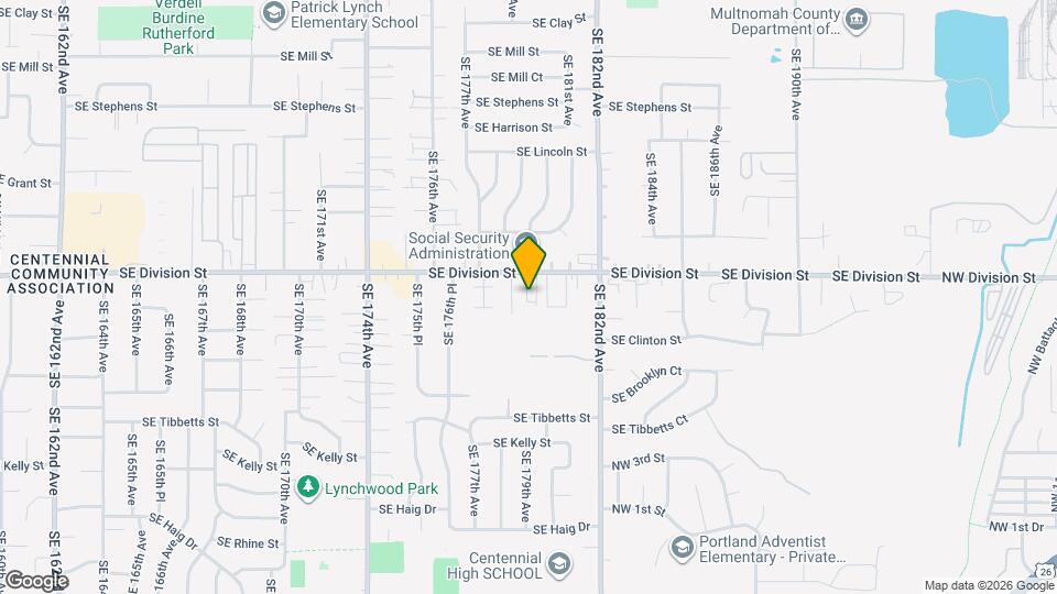 17924 SE Division St Map and Location Details
