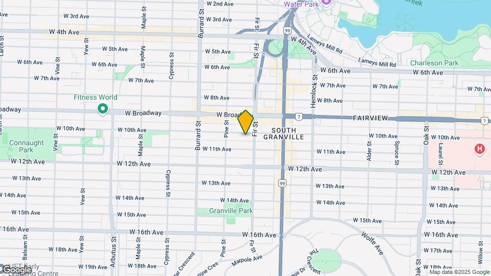 1636 W 10th Ave Map and Location Details