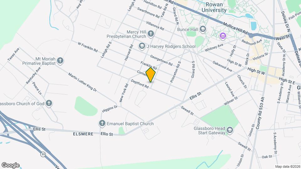 201 Deptford Rd Map and Location Details