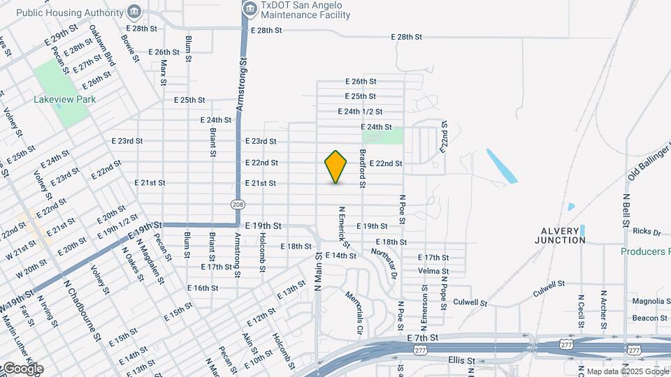 1125 E 21st St Map and Location Details