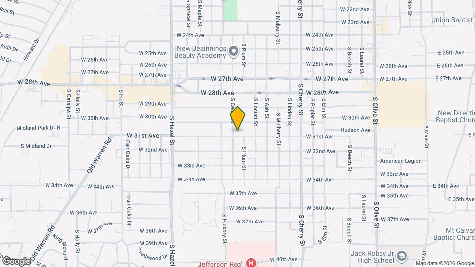 1605 W 31st Ave Map and Location Details
