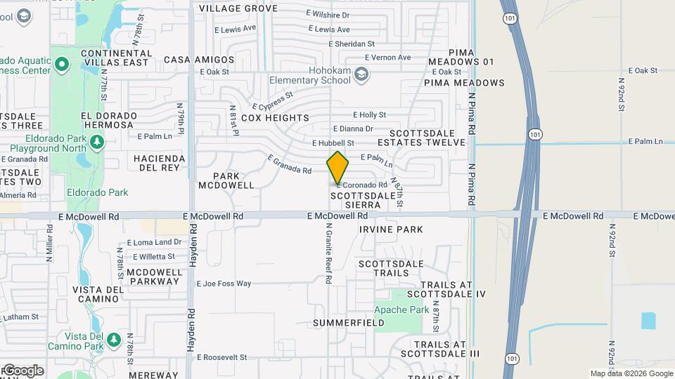 8407 E Coronado Rd Map and Location Details