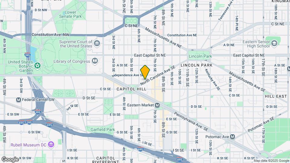 634 North Carolina Ave SE Map and Location Details