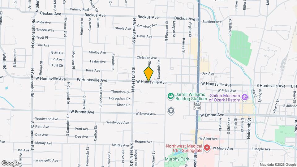 1421 W Huntsville Ave Map and Location Details