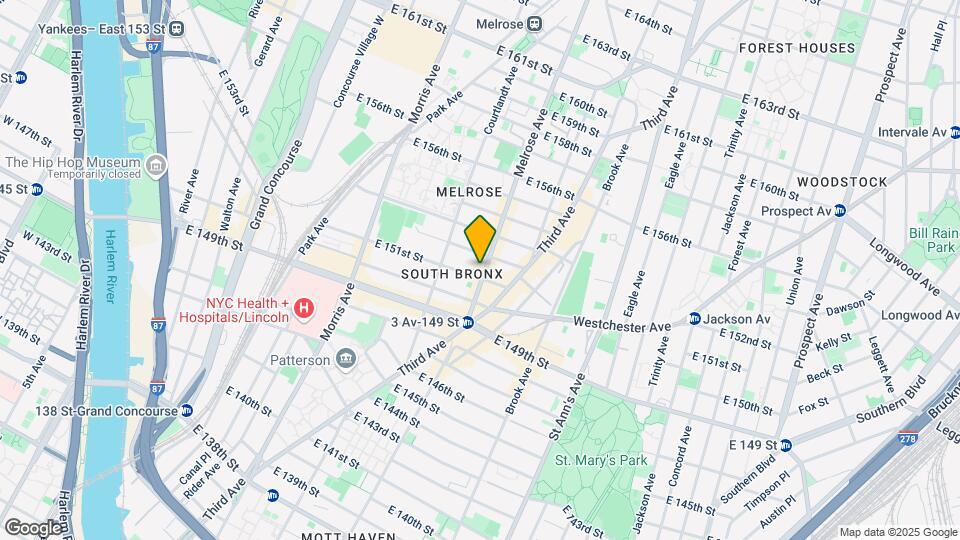 395 E 151st St Mapa y Detalles de la Ubicación