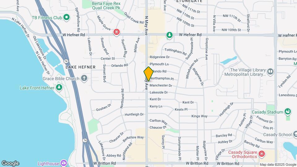 10304 N May Ave Map and Location Details