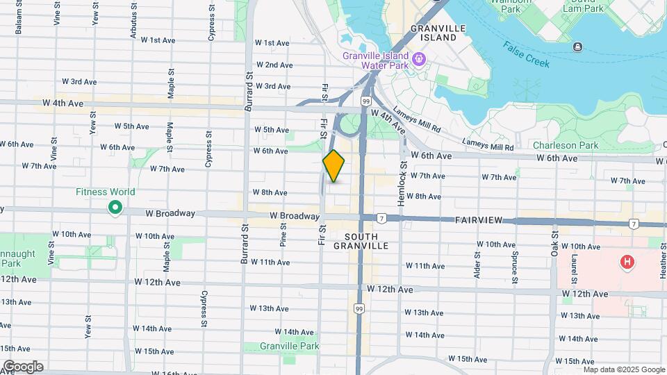 1555 W 8th Ave Map and Location Details