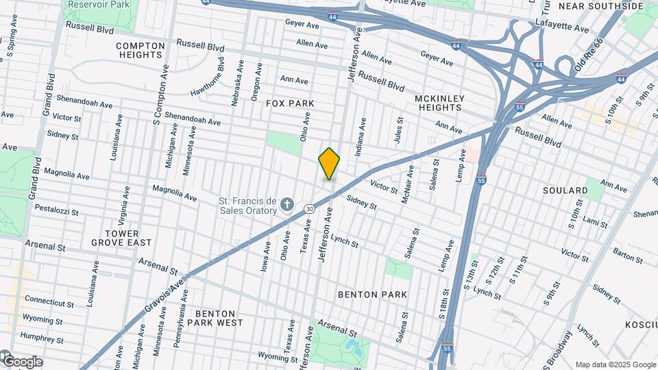 2527 S Jefferson Ave Map and Location Details