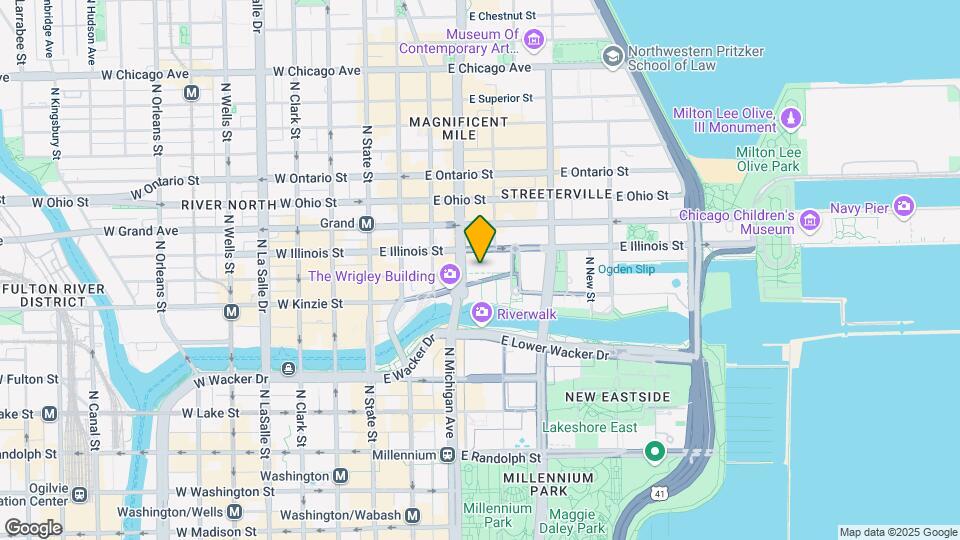 435 N Michigan Ave Map and Location Details
