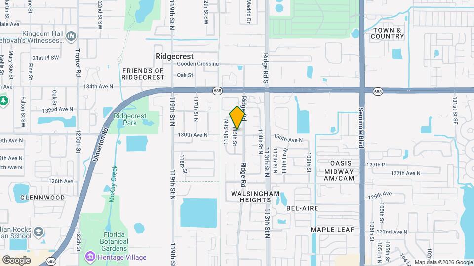 13001 115th St, Unit 1205-B Mapa y Detalles de la Ubicación