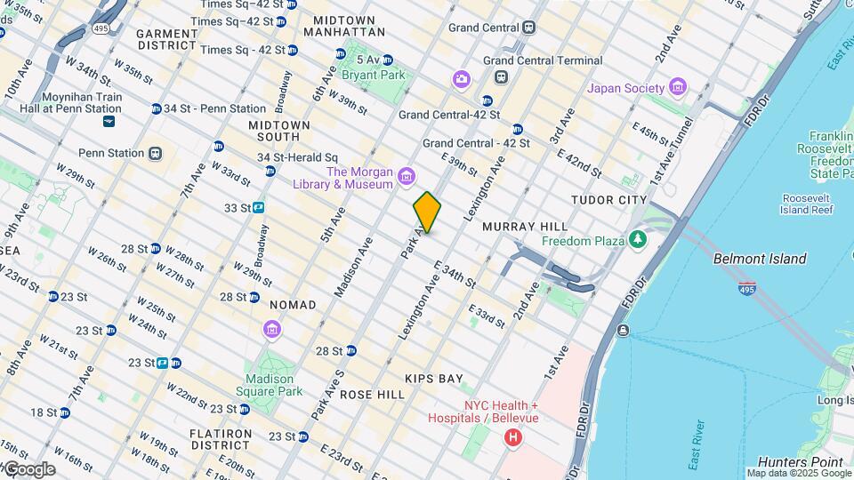 102 E 35th St Mapa y Detalles de la Ubicación