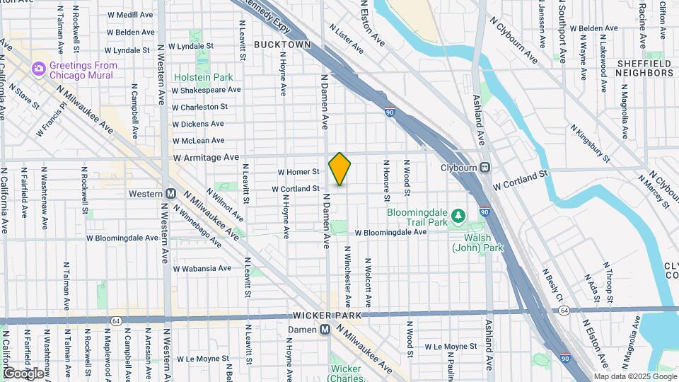 1942 W Cortland St Mapa y Detalles de la Ubicación