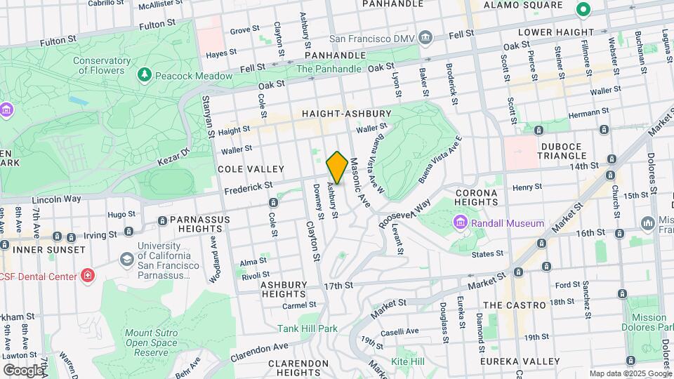 848 Ashbury St Map and Location Details