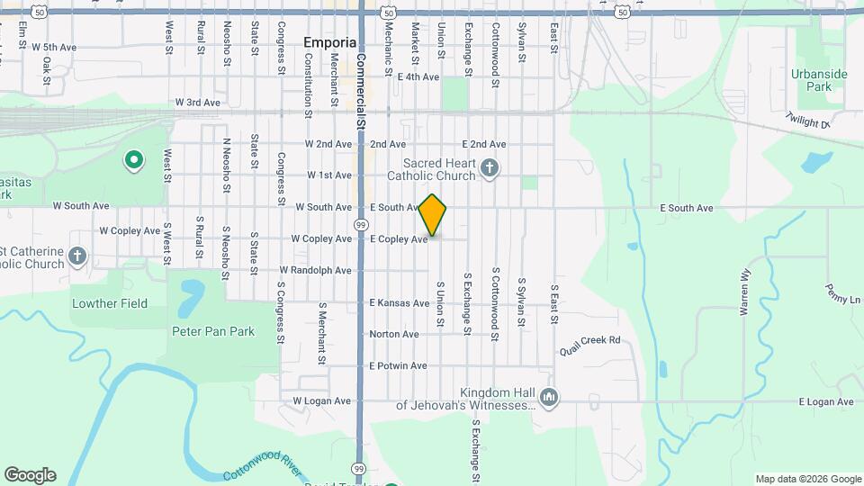 215 E Copley Ave Map and Location Details