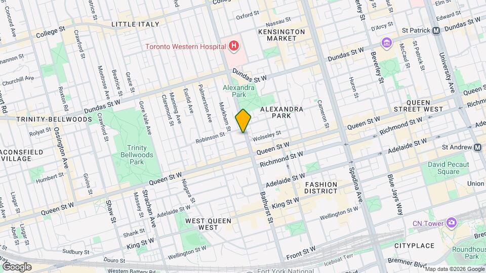 214 Bathurst St, Unit B1 Map and Location Details