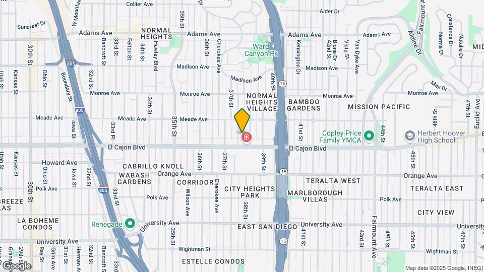 4335 McClintock St Map and Location Details