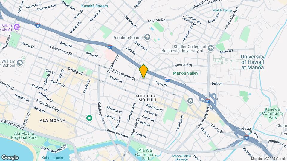 1924 S Beretania St Map and Location Details