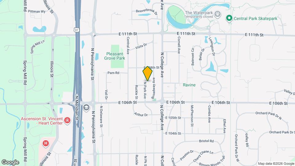 10717 N Park Ave Mapa y Detalles de la Ubicación