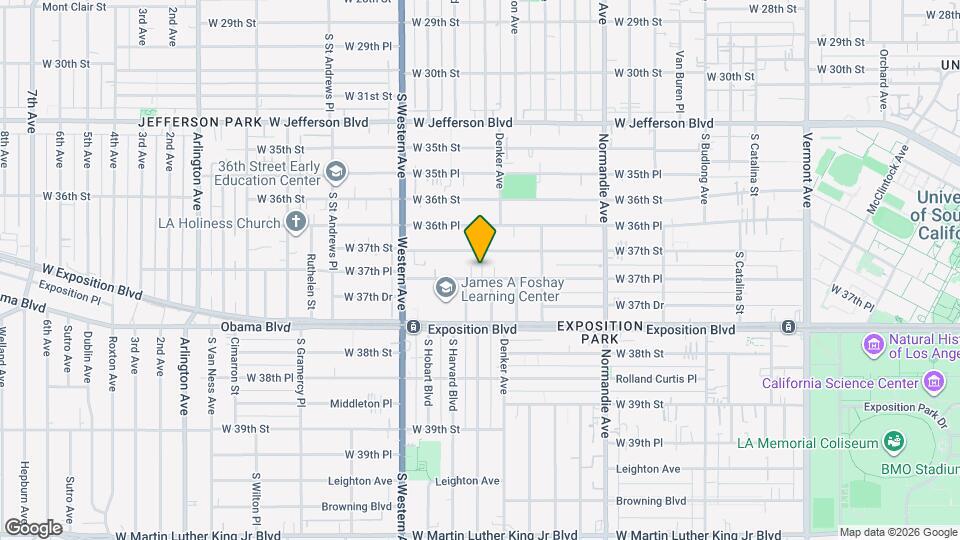 1575 1/2 W 37th Pl Map and Location Details