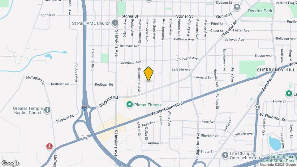 1383 Crestview Ave Map and Location Details