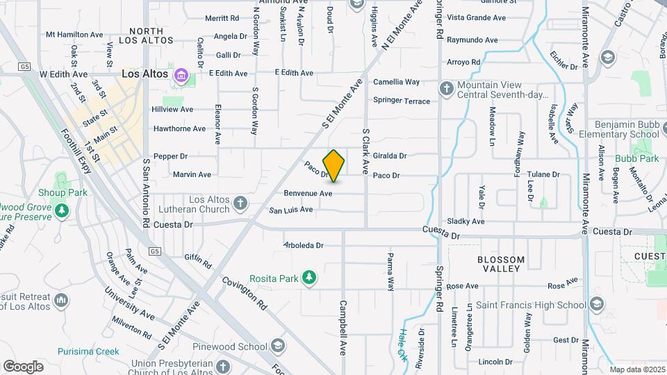485 Benvenue Ave Map and Location Details