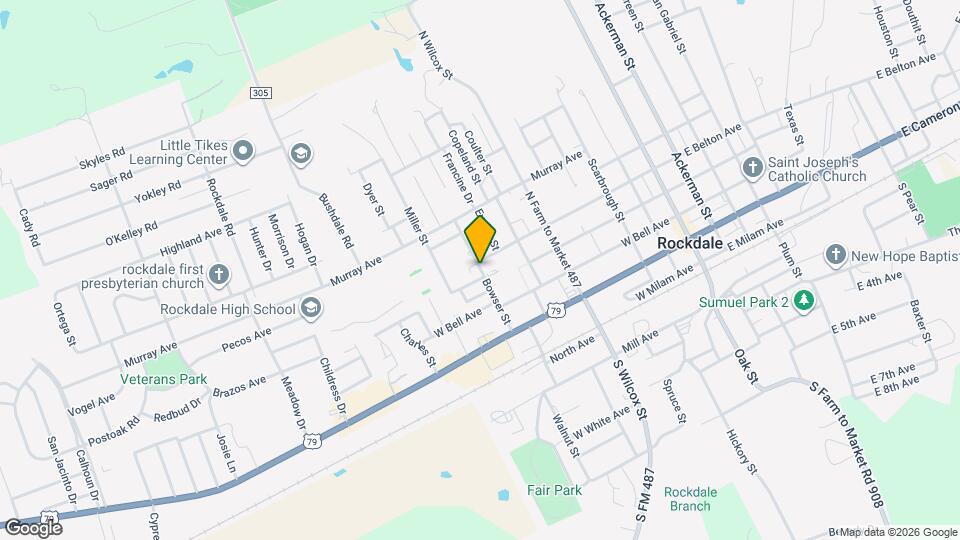 509 Bowser St Map and Location Details