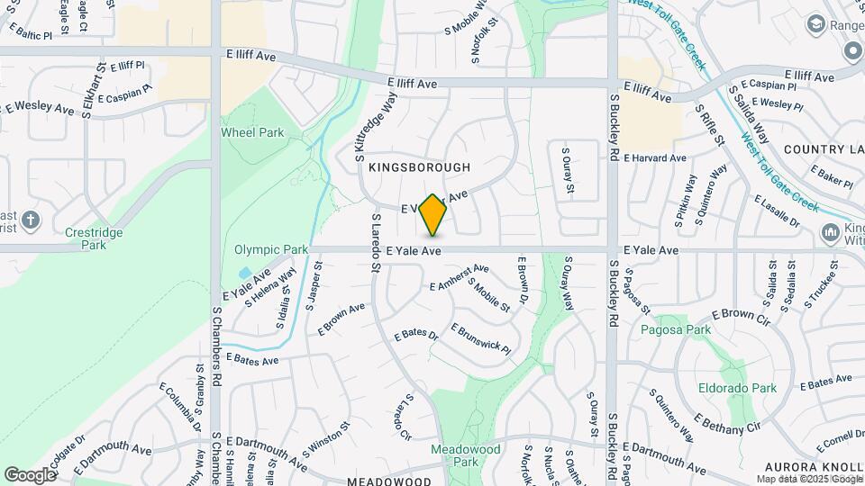 16205 E Villanova Pl Map and Location Details