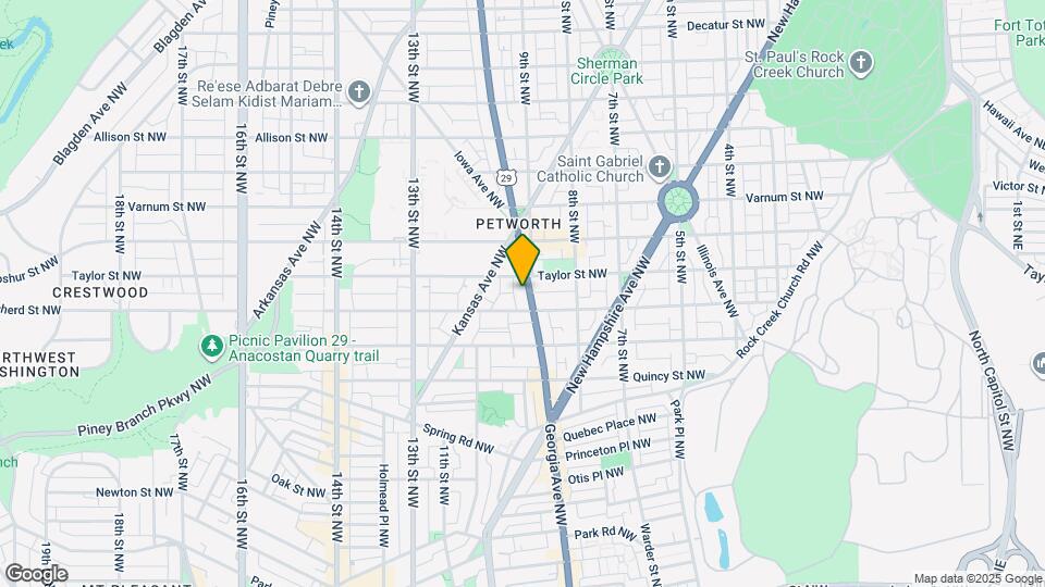 4014 Georgia Ave NW, Unit 1 BED 1 BATH MODERN Mapa y Detalles de la Ubicación