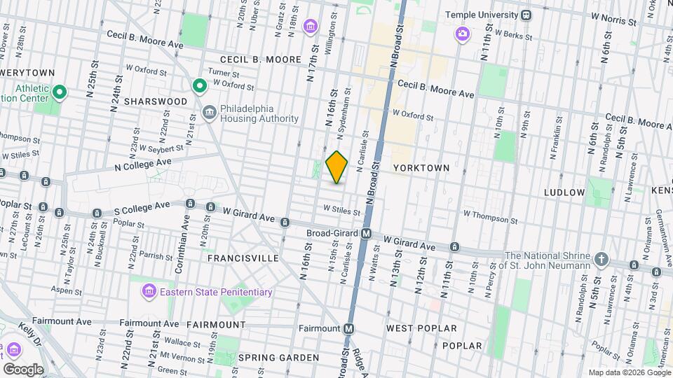 1513 W Thompson St Mapa y Detalles de la Ubicación
