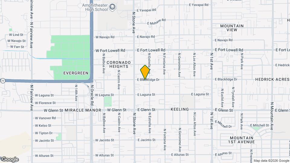 114 E Blacklidge Dr Map and Location Details