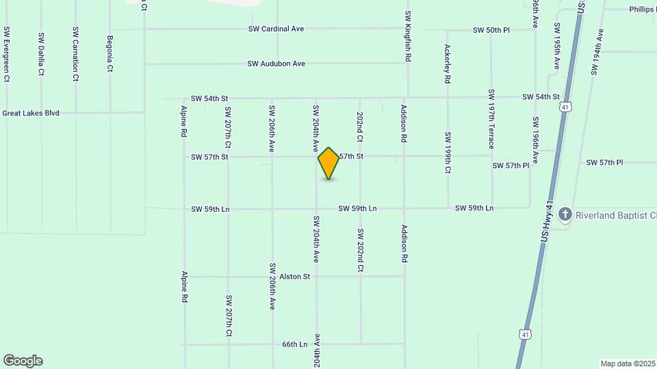 5841 SW 204th Ave Map and Location Details