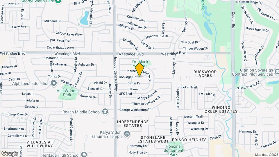9821 Coolidge Dr Map and Location Details