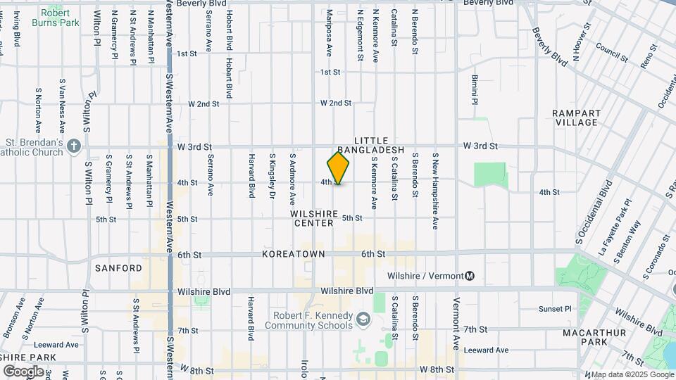 410 S Mariposa Ave Map and Location Details