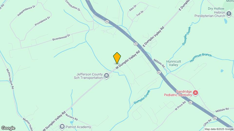 150 W Dumplin Valley Rd Mapa y Detalles de la Ubicación