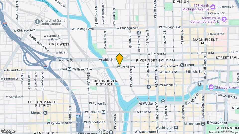 419 W Grand Ave Map and Location Details