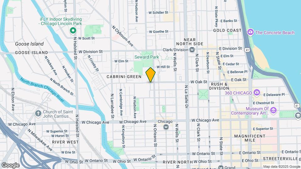 349 W Oak St Map and Location Details