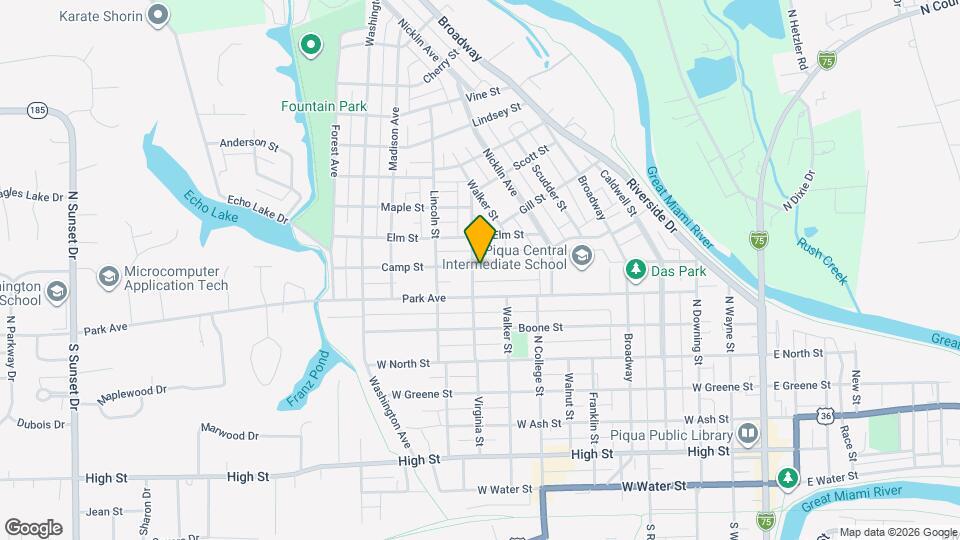 829 Camp St Map and Location Details