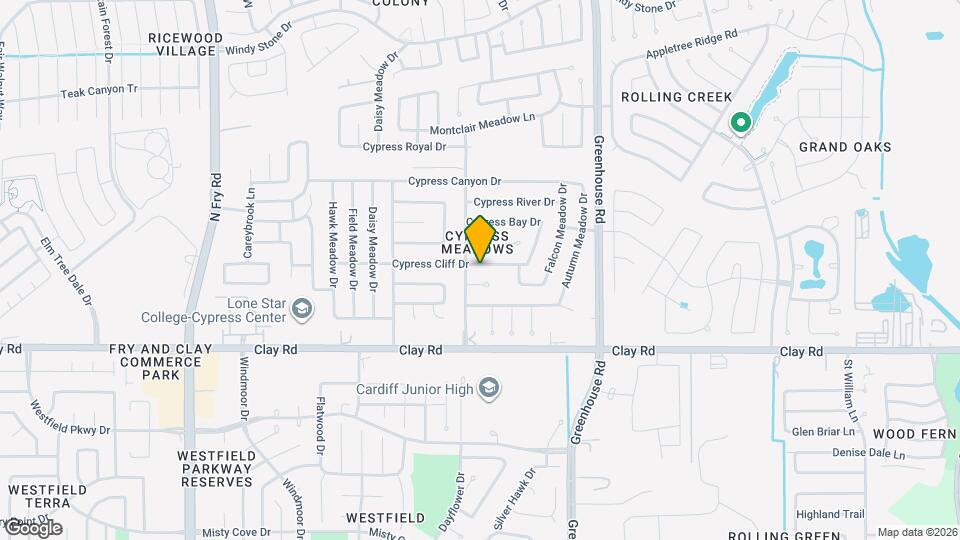 19319 Cypress Cliff Dr Map and Location Details