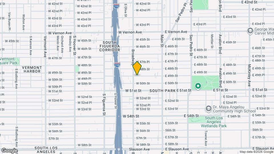 250 1/2 W 49th St, Unit 1 Map and Location Details