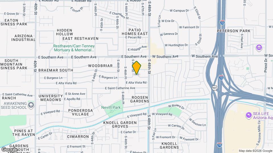 6224 S 47th Pl Map and Location Details