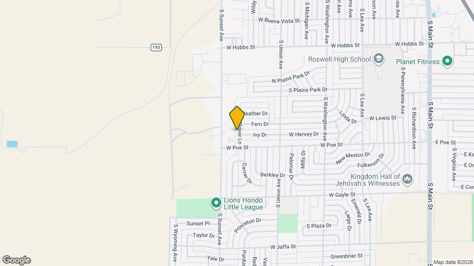 2010 S Clover Ln Map and Location Details