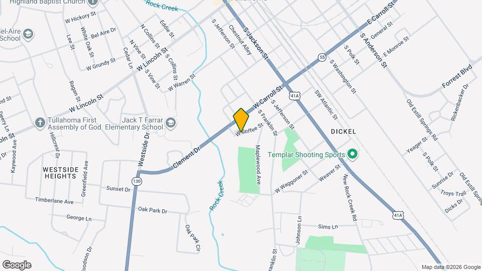 417 W Coffee St Map and Location Details