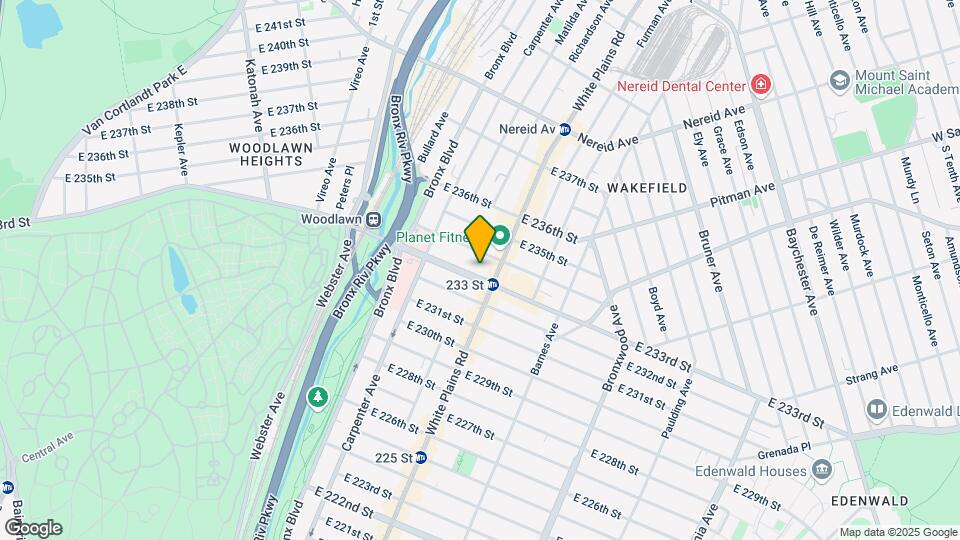 685-689 E 233rd St Mapa y Detalles de la Ubicación