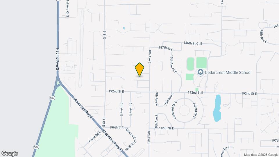 623 190th St Ct E Map and Location Details