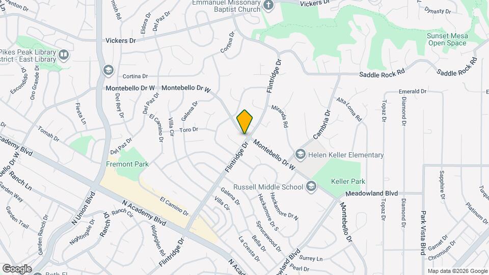 3495 Montebello Dr W Map and Location Details