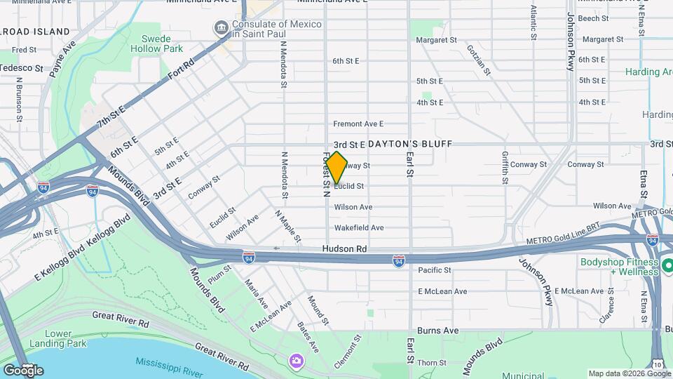 948 Euclid St Map and Location Details