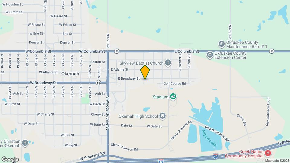 501 E Broadway St Map and Location Details