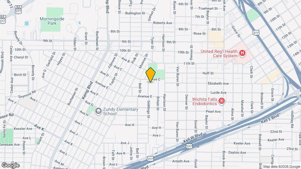 1307 Giddings St Map and Location Details