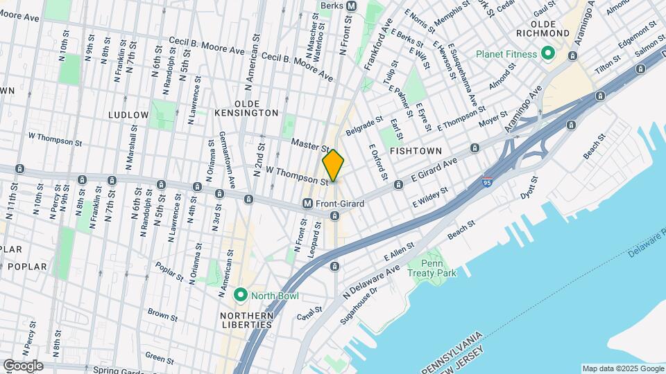 1242 Frankford Ave Map and Location Details