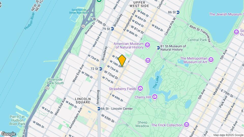 104 W 74th St Map and Location Details
